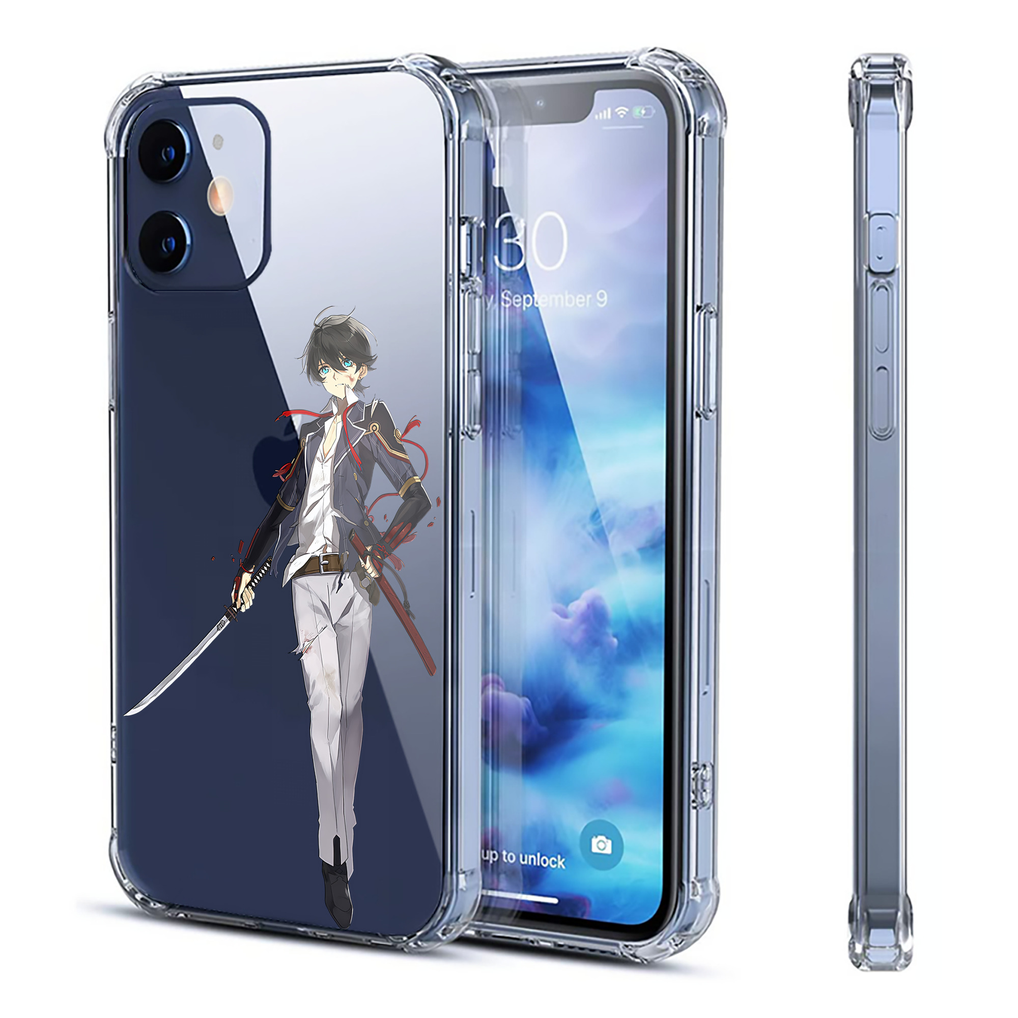 （画像用） 刀剣乱舞 Touken Ranbu 【iPhone 12シリーズ対応】透明スマホケース（クリアソフトケース）